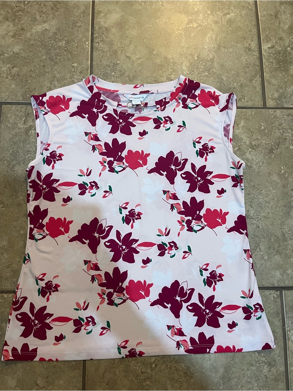 Liz Claiborne Floral Sleeveless Top